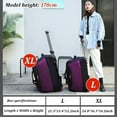 thumbnail image 2 of Rolling Duffel Bag, 25" Trolley Travel Boarding Bag, Lightweight & Waterproof Expandable Carry On Luggage, Ideal for Gym, Travel, Trip, Purple, 2 of 7