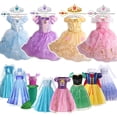 thumbnail image 2 of Girls Frozen Elsa Anna Dress Children Princess Carnival Dress Kids Aurora Rapunzel Belle Cinderella Disguise Cosplay Costume, 2 of 5