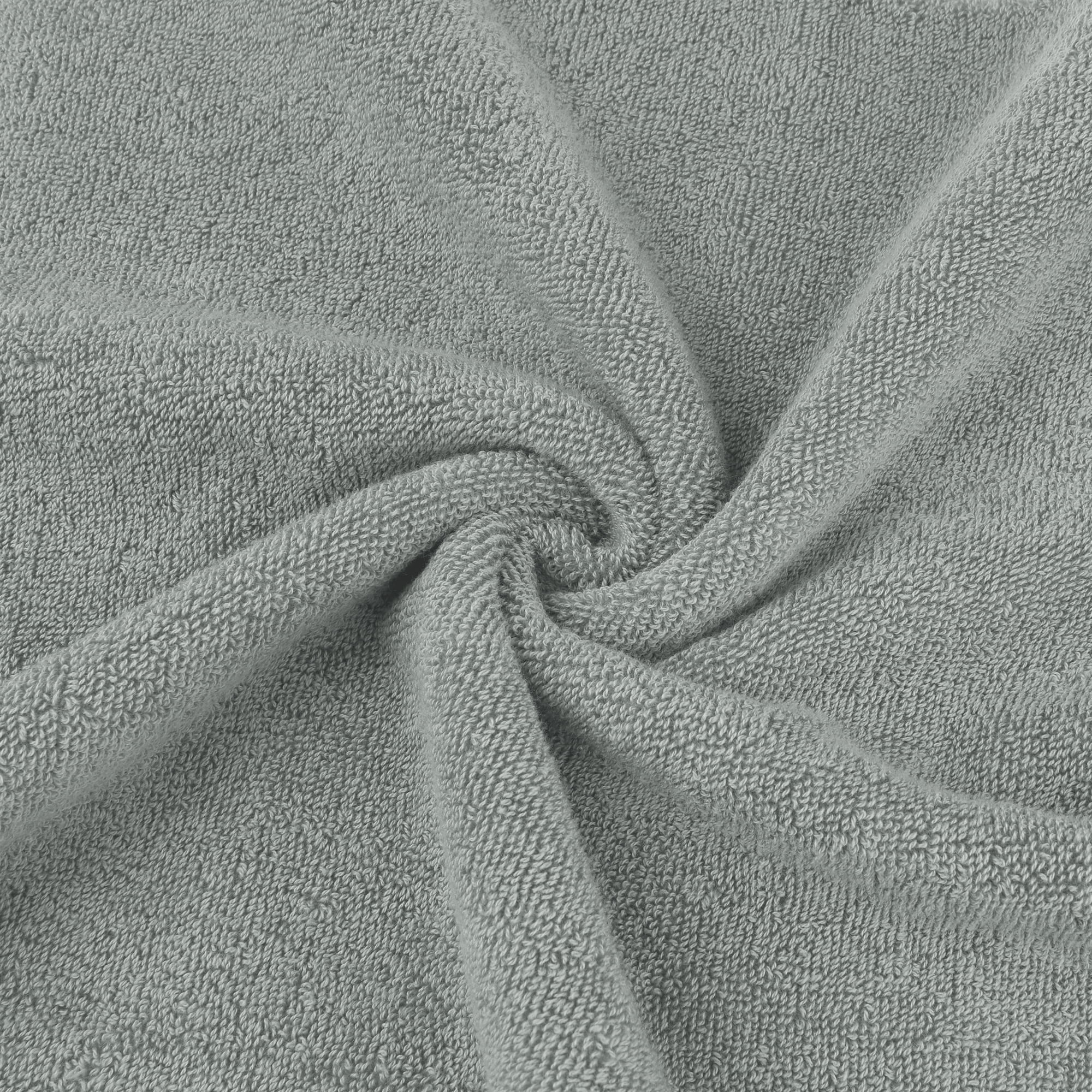 REGALWOVEN 100% Cotton Hand Towels 14" x 30", Lightweight, Soft, Absorbent Washcloths Set for Home Bathroom Hotel Grey 4pk