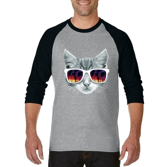 Artix - Mens Raglan Sleeve Baseball T-Shirts, up to Size 3XL - Kitty