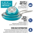 thumbnail image 5 of Gotham Steel Diamond Nonstick Frying Pan 3 Piece Set Skillets Ceramic Cooking Pan Induction Oven Safe Aqua Blue Gray, 5 of 6