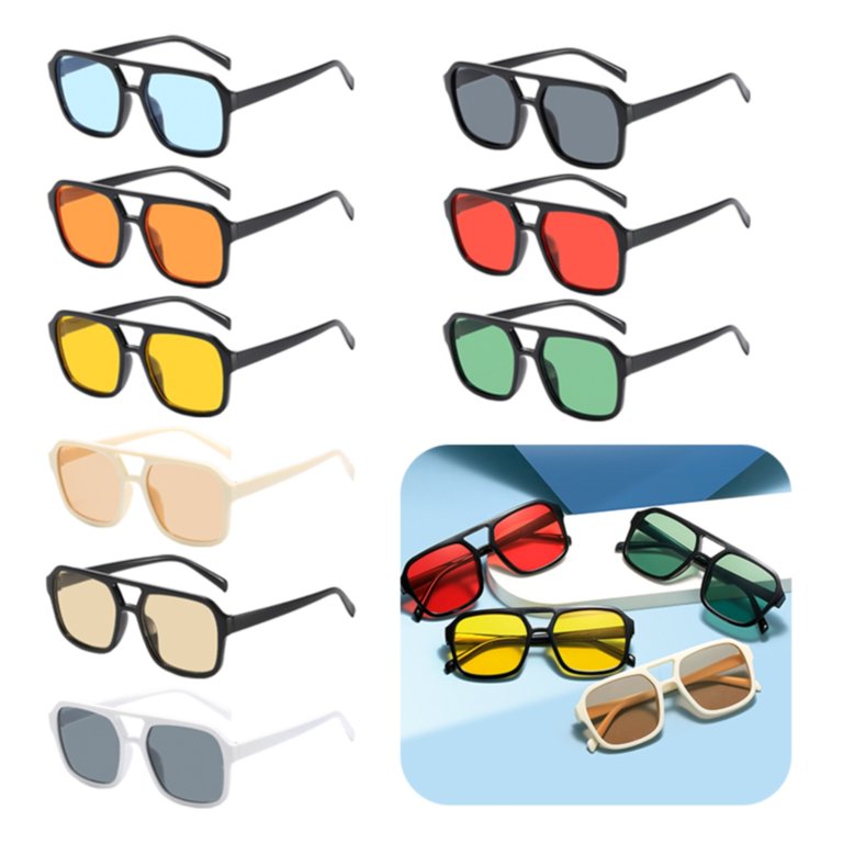 ZEELIY Trendy Tint Lens Aviator Women Men Retro Oversized 