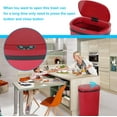 thumbnail image 6 of BIQWBIC 13 Gallon Automatic Trash Can, Touchless Stainless Steel Kitchen Garbage Can, Red, 6 of 8