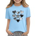thumbnail image 6 of Posijego Toddler Boys Girls Graphic Tees Valentine's Day Short Sleeve Crewneck Casual T-Shirts Kids Summer Cotton Tops, 6 of 9