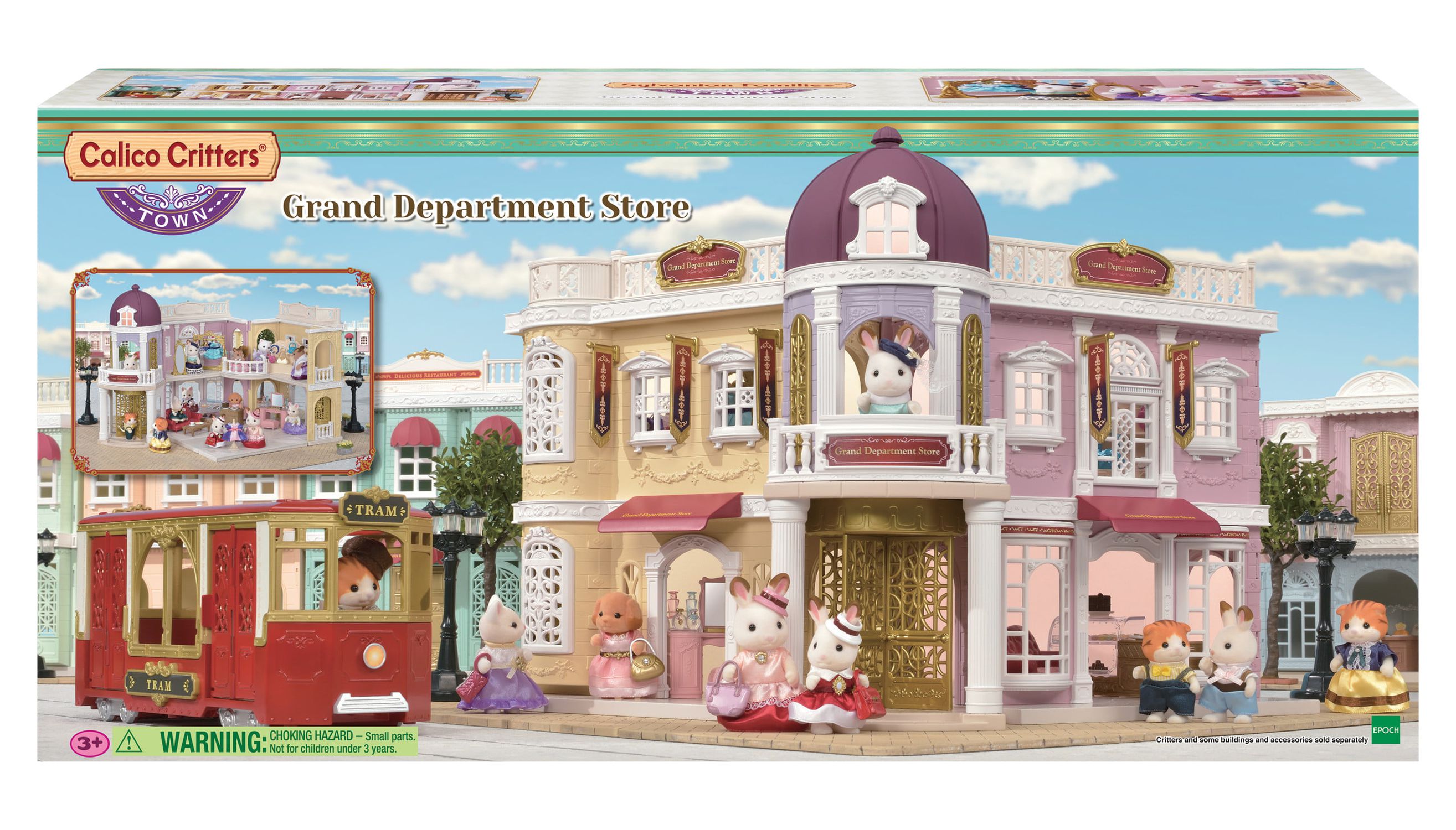 Calico Critters Town Series Grand Department Store, Fashion Dollhouse Playset with Revolving Door and Manual Elevator - image 2 of 3