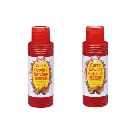 2 Pack - Hela Curry Gewurz Ketchup Scharf Hot Hela Wurzung from Germany 300 ml