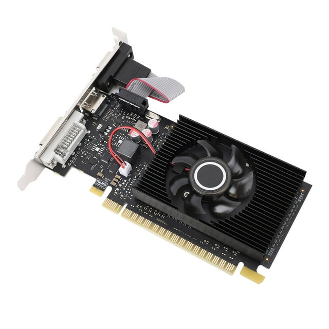 Tarjeta de Video de JUEGO, Tarjeta Gráfica de Video PCI Express 1.1 x 16 Instalación Fácil de Silencio Con 1 GB DDR3 64 Bits Para Computadoras de Esprititorio