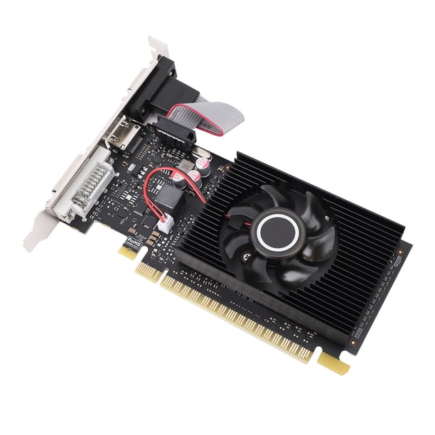 Tarjeta de Video de JUEGO, Tarjeta Gráfica de Video PCI Express 1.1 x 16 Instalación Fácil de Silencio Con 1 GB DDR3 64 Bits Para Computadoras de Esprititorio