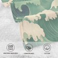 thumbnail image 5 of Yayeee 100% Cotton Hand Towels for Bathroom 16" x 28" Soft Absorbent Kitchen Towel, Green Wave Pattern, 5 of 7
