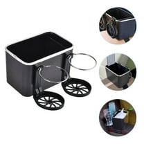 LEORX Car Tissue Box Interior Holder Storage For Dual Arm Rest Abs Black