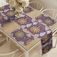 thumbnail image 2 of Ambesonne Abstract Table Runner & Placemats, Pointy Petal Sun Rays, Placemat 4 pcs + Runner 16"x90", Pale Eggplant and Multicolor, 2 of 2