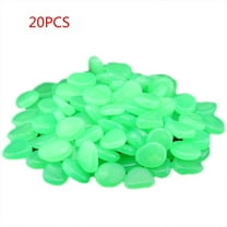 Clearance! 20 Glow in Dark Pebbles Stone Home Garden Walkway Aquarium Fish Tank Valentine 1X20Pcs Luminous Stone