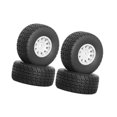 thumbnail image 4 of BELOVING 4 Pcs Pneus RC avec Jante Accessoires DIY pour Modèle de Crawler Ara550116 Blanc, 4 of 10