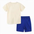 thumbnail image 3 of Toddler Boys Summer Sets Clothing Cute Cartoons Printed Short Sleeve 1T 2T 3T 4T 5T 6T 7T T-Shirt and Elastic Waist Shorts Sets Kids Outfit Beach Clothes Loungewear Kaprioy, 3 of 5