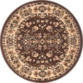 thumbnail image 1 of Unique Loom Sialk Hill Persian Floral Rug 3' 3 x 3' 3 Round Brown/Ivory, 1 of 1