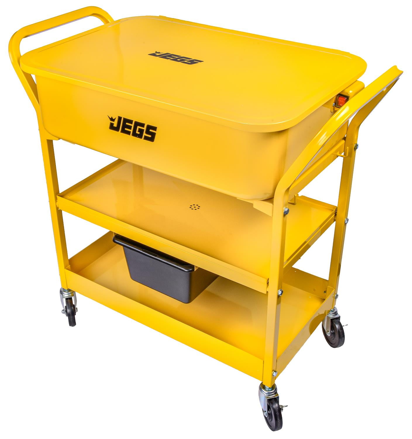 JEGS 81603 Portable Parts Washer Cart 20Gallon Tank Solvent Capacity