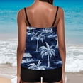 thumbnail image 6 of Jsaierl 2 Piece Tankini Swimsuits Women Tummy Control Summer Beach Print Push Up Swimwear Conservative Modest Beachwear with Swim Shorts Tankini Bathing Suits S-2XL, 6 of 8