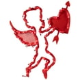 thumbnail image 6 of Northlight Lighted Cupid with Heart Valentine's Day Window Silhouette - 17" - Red, 6 of 9