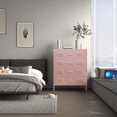 thumbnail image 4 of Cold Rolled Steel,Four-layer Chest of Drawers, Locker Steel Rust Proof, Suitable for Bedroom, Corridor, Porch-Pink, 4 of 4