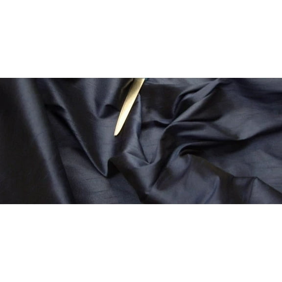 Faux Fake Silk Drapery Dupioni Shantung Navy Fabric Wedding Sold By The Yard