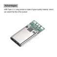 thumbnail image 4 of 10Pcs  USB Type C Connector 24 Pins Male Plug Socket Connector with PCB Board, 4 of 4