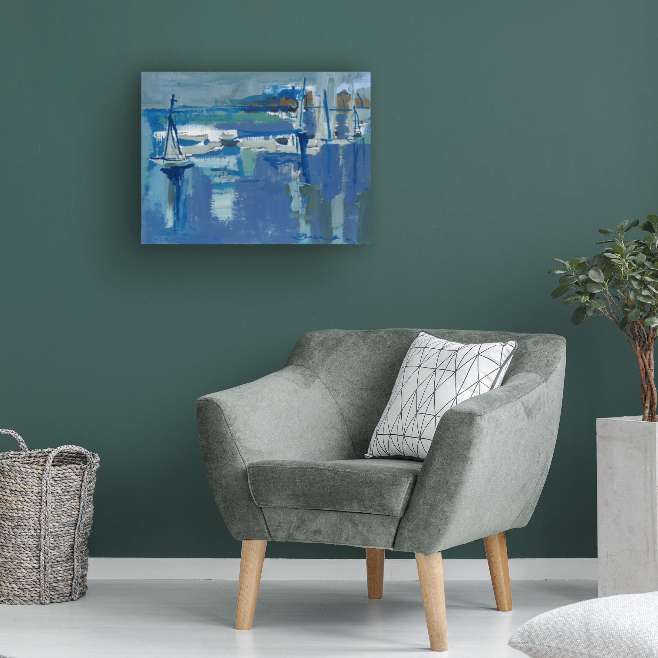Canvas Wall Art - Erin McGee Ferrell 'Ocean Sail' Wall Art for Living Room, Bedroom, or Office Décor by Trademark Fine Art - 47 x 35 Inches