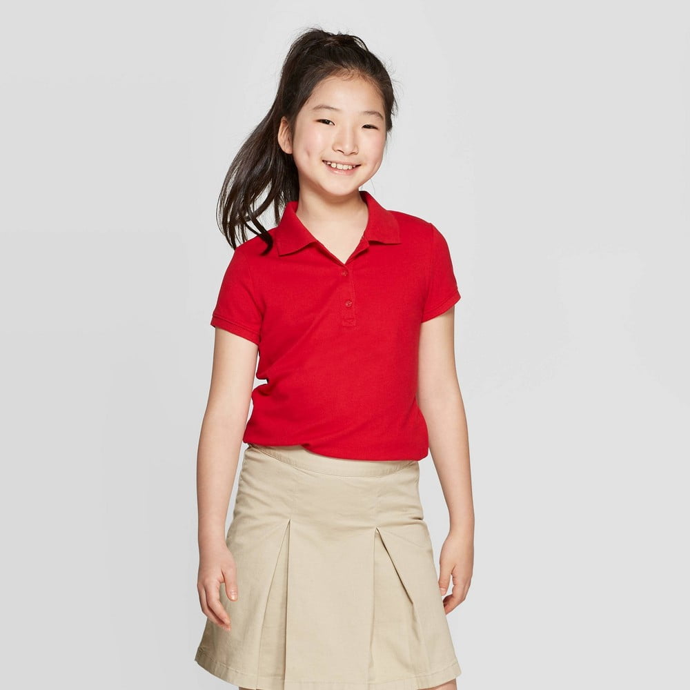red polo shirt school uniform