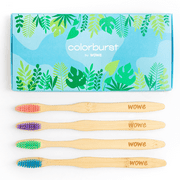 Colorful Bamboo Toothbrush for Adults | Plants
