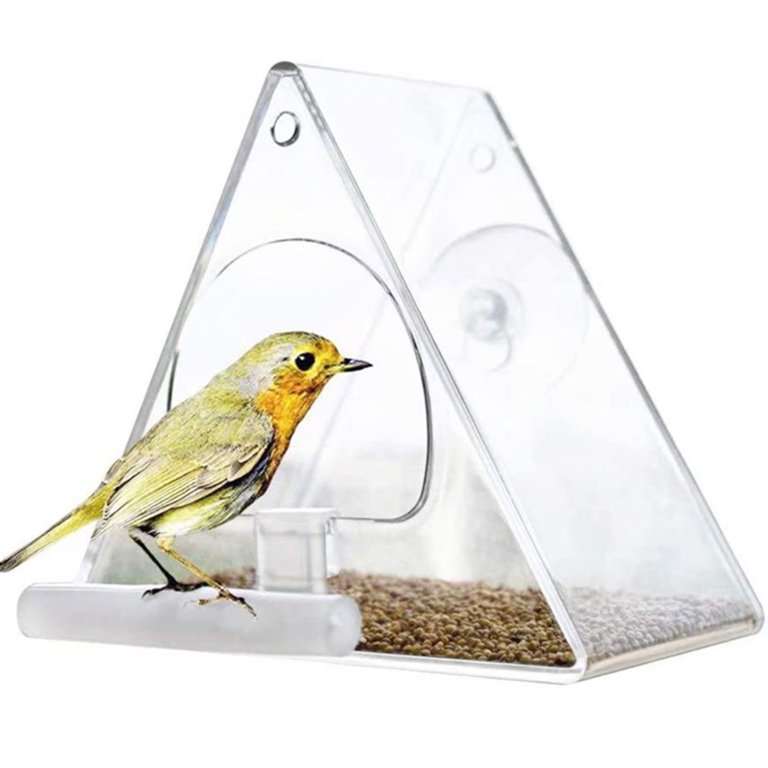 Bird Feeder Indoor and Outdoor Hanging Acrylic Bird Feeder Seed