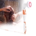 thumbnail image 3 of Cepillo de ducha eléctrico mango largo impermeable baño masaje corporal cepillo de limpieza naranja, 3 of 8