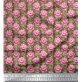 thumbnail image 1 of Soimoi Rayon Fabric Stripe & Rose Floral Printed Fabric 1 Yard 56 Inch Wide, 1 of 3