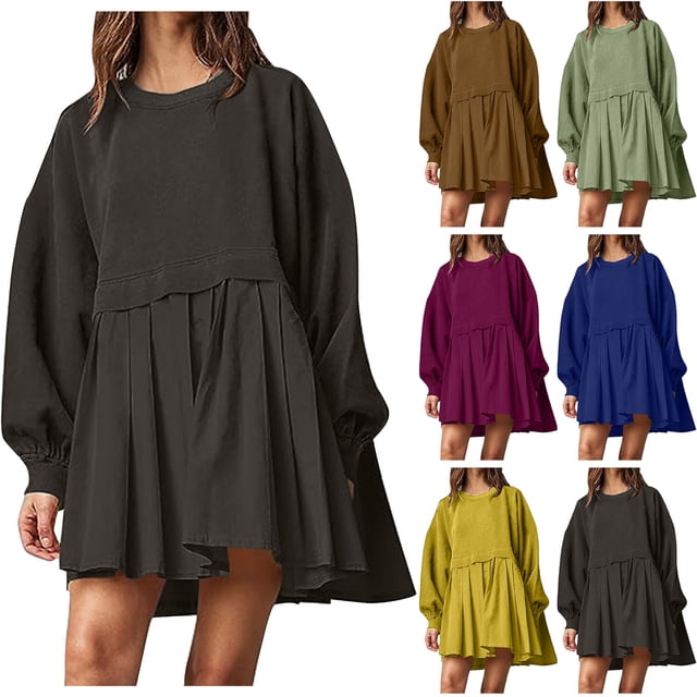 NJDVHB Robes d'Hiver pour Femmes, Robes d'Invitée de Mariage pour Femmes, Jupes pour Femmes Unies Brodées Taille Élastique Jupe Cheville en Lin, Jaune, TG
