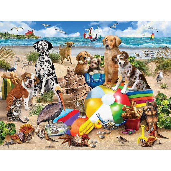 Rompecabezas White Mountain Beach Buddies, 500 piezas, 46 x 61 cm