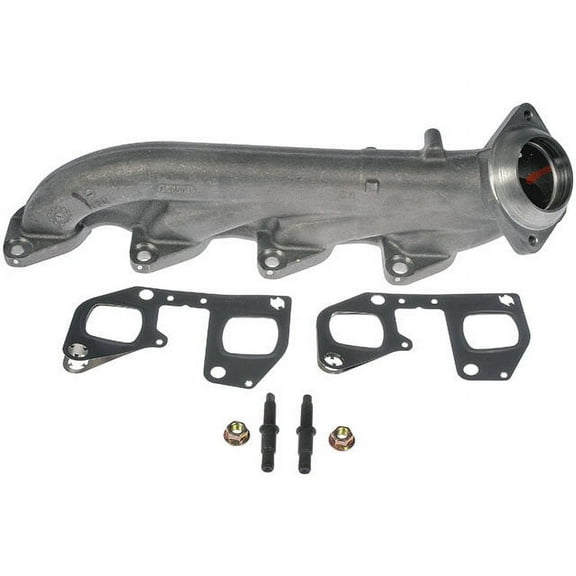 Left Driver Side Exhaust Manifold - with Gaskets, Studs, and Nuts - Compatible with 2011 - 2019 Ford F-250 Super Duty 6.2L V8 2012 2013 2014 2015 2016 2017 2018