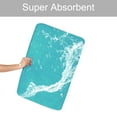 thumbnail image 2 of PiccoCasa Memory Foam Bath Rug Non-Slip Kitchen Mat, Turquoise Blue, 32"x20", 2 of 7
