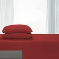 thumbnail image 3 of Comfy Bamboo World 9900 Series Draps Brodés 100 G/m2 Ensemble de Draps, Format Grand Lit, Rouge, 3 of 5