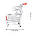 thumbnail image 2 of 1 Pce Mini Chariot de Courses Petit Panier de Rangement Jouets de Simulation pour Enfants, 2 of 7
