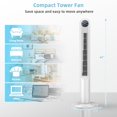 thumbnail image 3 of Giantex 3-Speed Portable Remote Controlled Oscillating Tower Fan, 3 of 10