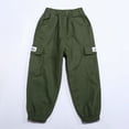 thumbnail image 6 of Teen Cargo Pants Baggy Cargo Pants Stretch Elastic Waist with Pocket Loose Fit Boys Active Pants Hop Pants Toddler Pants 14-15 Years, 6 of 7