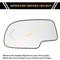 thumbnail image 2 of Reemplazo de vidrio de espejo 1 pieza Unique Bargains para Chevrolet Silverado 1500 2500 3500 2003-2006 lado izquierdo con placa de respaldo blanca, 2 of 6