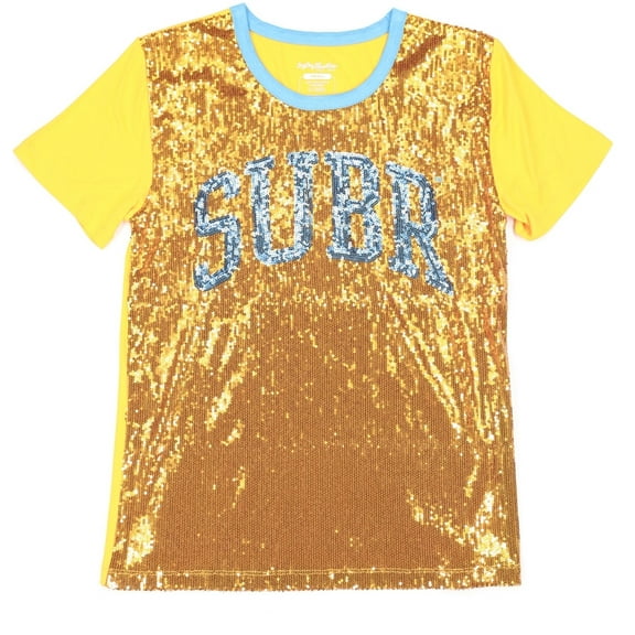 Big Boy Southern Jaguars S7 Womens Sequins Tee [Gold - M]