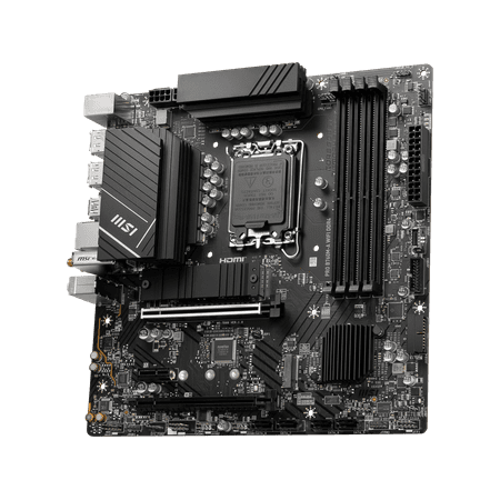 MSI - PRO B760M-A WIFI DDR4 (Socket LGA 1700) USB 3.2 Intel Motherboard - Black