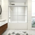 thumbnail image 2 of Bathtub Shower Door, 56-60" W x 58" H, Double Sliding Glass Doors, with 6mm Tempered Glass, Chrome Finish, ACE DECOR, 2 of 10