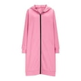 thumbnail image 6 of Atogsazn Womens Zip Up Hoodies Casual Oversized Sweatshirt for Women Lightweight Fleece Jacket Tops Outerwear with Pocket 01-Pink M Fashion, 6 of 9