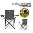 thumbnail image 3 of Sillas Camping Y Playa Plegable Portatil Para Exteriores 4 Piezas Gris Duralife Camping, 3 of 7