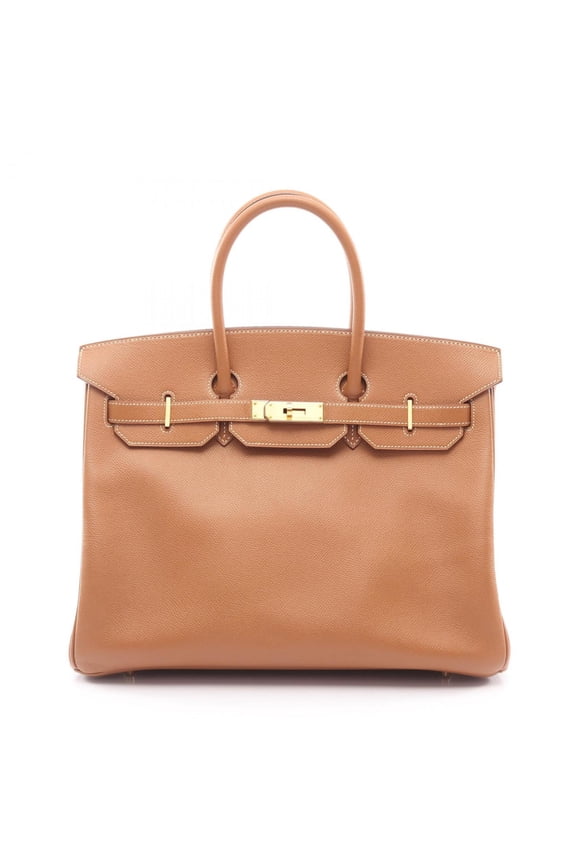 Pre-Owned Hermes Herms Birkin 35 handbag in calfskin leather (cowhide) and Epsom leather....