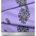 thumbnail image 2 of Soimoi Poly Georgette Fabric Leaves & Floral Block Decor Fabric Printed Yard 42 Inch Wide, 2 of 3