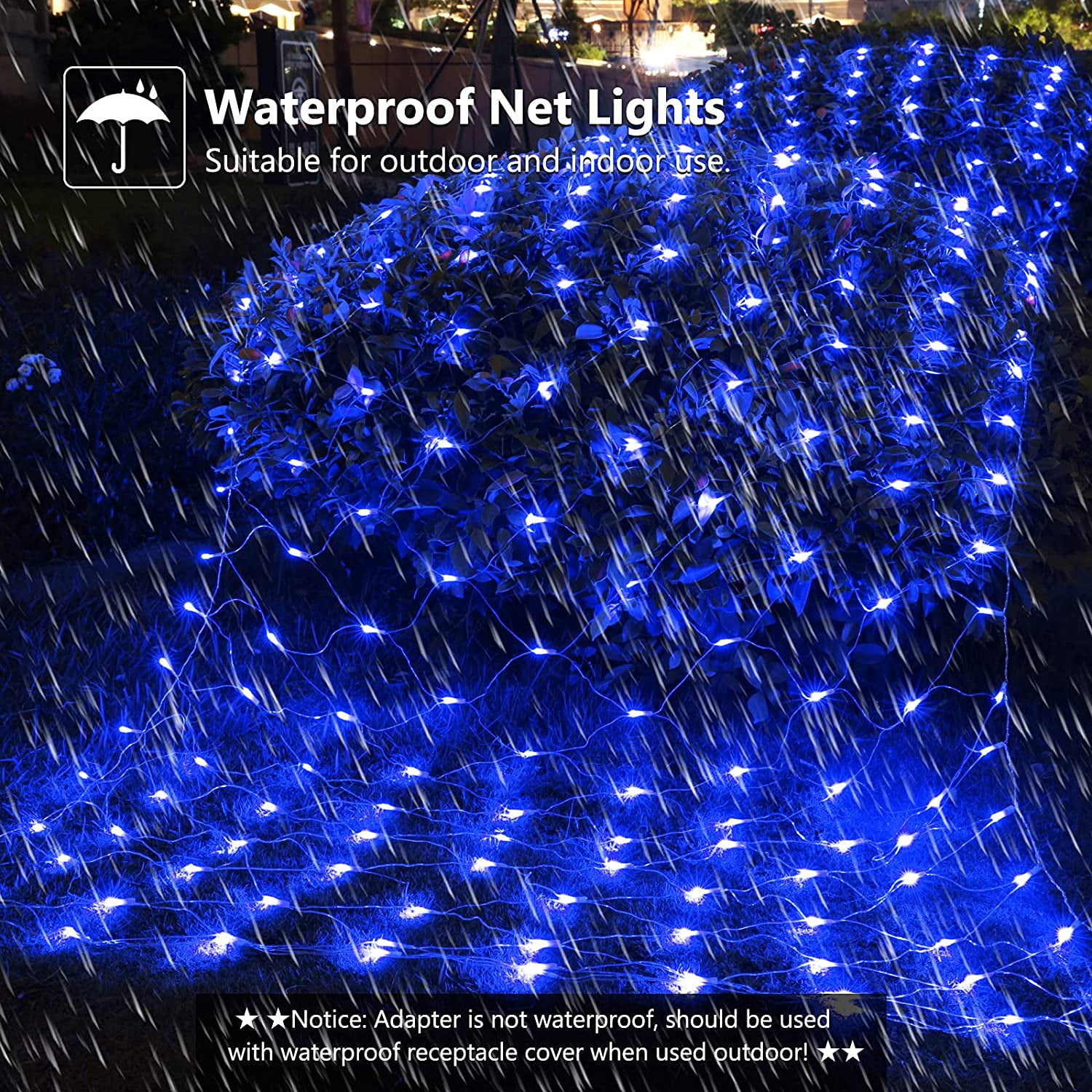 DONGPAI Outdoor Christmas Net Lights, 4.9x4.9Ft LED Fairy String
