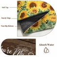 thumbnail image 6 of Round Rugs 7 Ft, Sunflowers Non Slip Area Rugs for Kitchen Bedroom Entryway, Wooden Yellow Summer Botanical Elegant Pastoral Washable Carpet Runner Rug Floor Mats for Bedroom Home Decor, 6 of 8