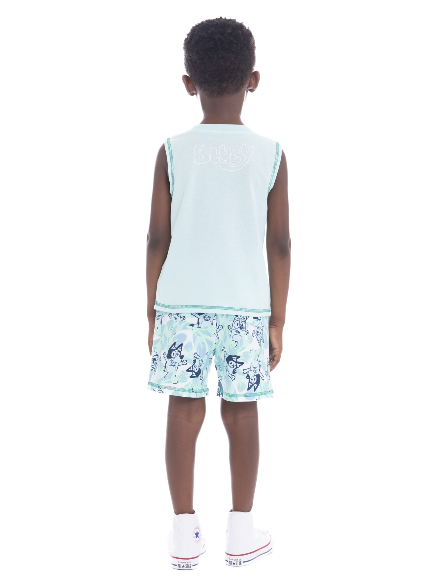 Bluey Toddler Boys Graphic Print Tank Top and Shorts Set, 2-Piece, Sizes 12M-5T